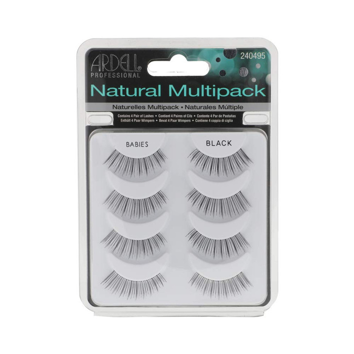 Ardell False Eyelashes Natural Lashes Babies Black Lightweight Short Length Reusable Fake Lashes 4 Pairs 1 Pack
