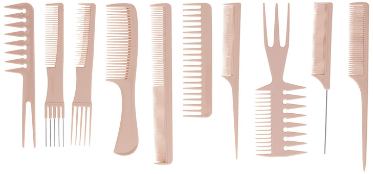 Diane D7902 Assorted Comb Kit, Bone
