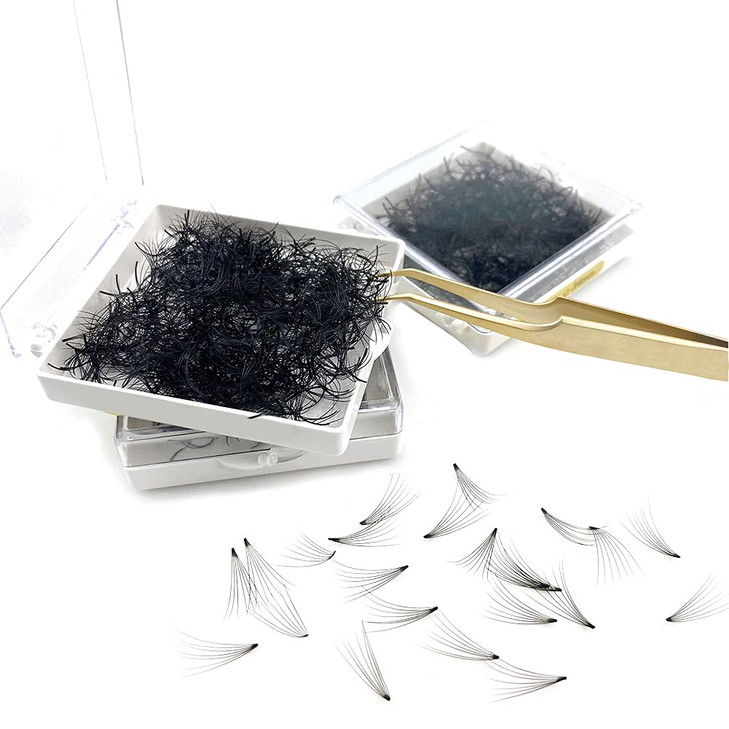Premade Fans Eyelashes Loose Lashes Premade 7D FanCCurlThickness 007 mmEyelash Extension Volume Lash Fans 1000Fans 12