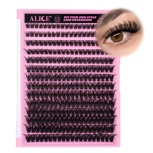 280Pcs Wispy Individual Lashes DIY Eyelash Extensions 816MM DCurly Lash Extensions Lash Clusters 80D Cluster Eyelashes D