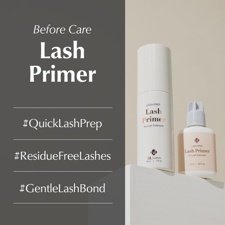 BL Lashes Primer for Eyelash Extensions Removes Oils Residue OilFree for Stronger Adhesive Bonding Speeds Up Application
