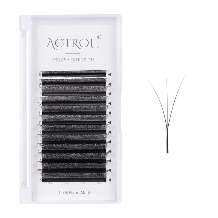 ACTROL 3D W Lashes Extension Professional Grade Black 007mm D Curl 815mm Mix Volume Individual YY Lashes Extension W Sha