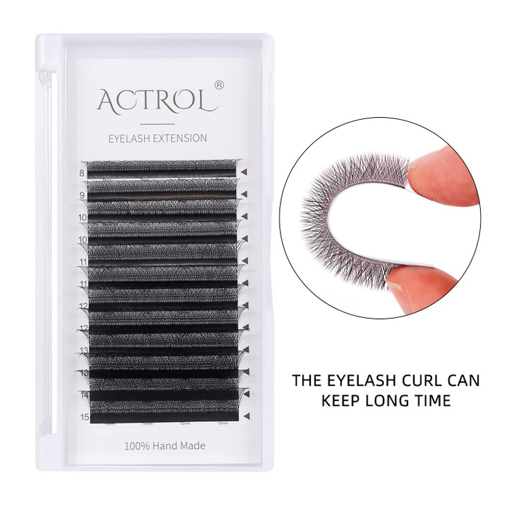 ACTROL 3D W Lashes Extension Professional Grade Black 007mm D Curl 815mm Mix Volume Individual YY Lashes Extension W Sha