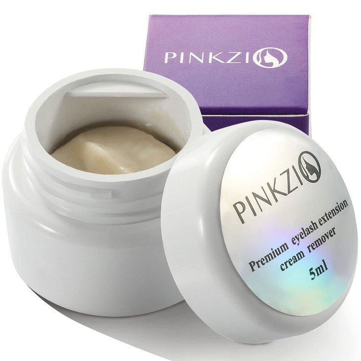 Eyelash Extension Glue Remover PINKZIO Lash Extension Cream Remover For Eyelash Extension Glue Fast Lash Adhesive Dissol