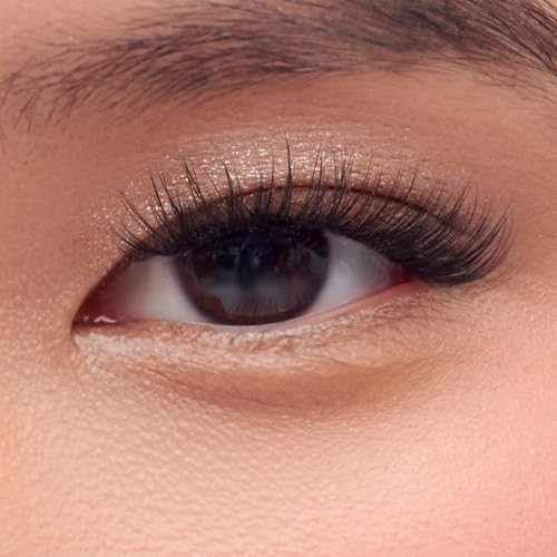 KISS imPRESS Falsies Press On Self Adhesive Eyelashes 12mm14mm Natural Volume Press On Lashes Black No Glue Needed Invis