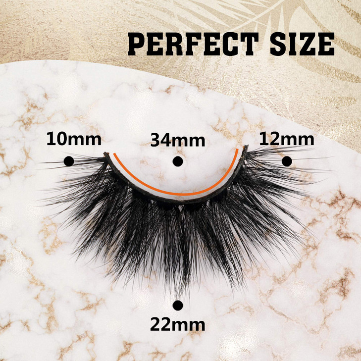 6D Mink Lashes Eyelashes Volume Dramatic Wispy Lashes Mink zanlufly 22MM Long False Eyelashes Luxury Crossed Soft Volume