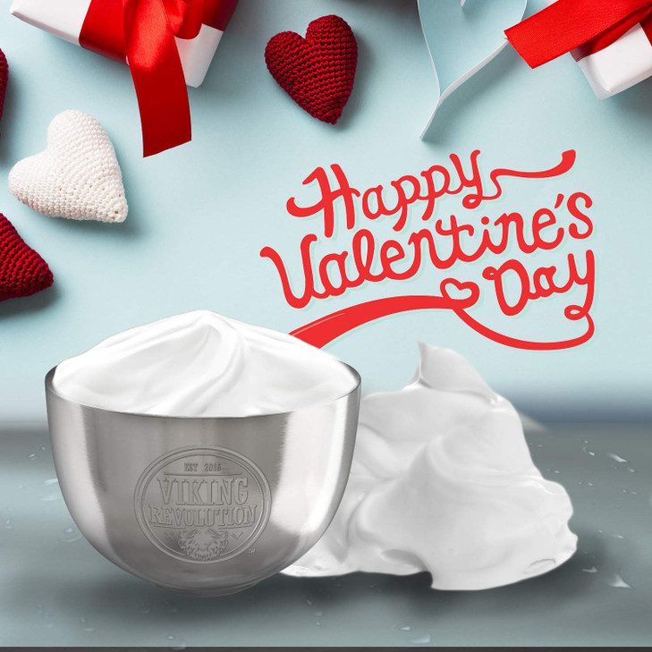 Viking Revolution Stainless Steel Shaving Soap Bowl Shaving Mug for Shave Cream Soap Double Layer Unbreakable Shaving Cu