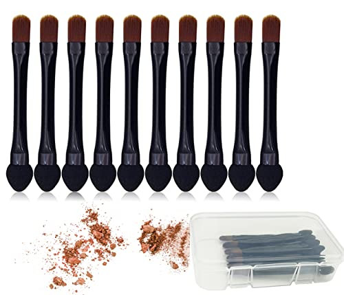 Vsaidi Eyeshadow Brushes Makeup Brushes 10pcs Eyeshadow Sponge Dual Sides Eyeshadow Applicator Travel Eyeshadow Brush Co