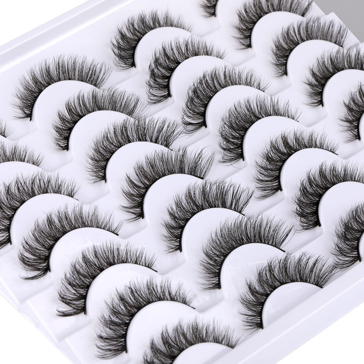Newcally Cat Eye Lashes Natural Look False Eyelashes Short Wispy 3D Volume Fake Eye Lashes Pack 14 Pairs