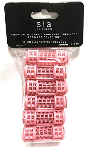 12pc Small Mini Tiny Snap On (Clip-On) Hair Rollers PINK online at globaldelivered