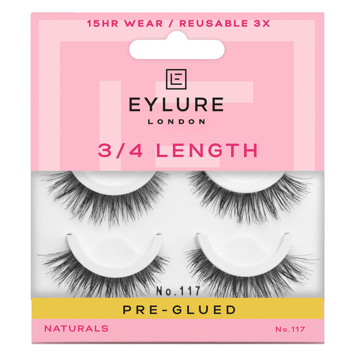 Eylure PreGlued Wispy Light Texture Eyelashes No117 Twin Pack