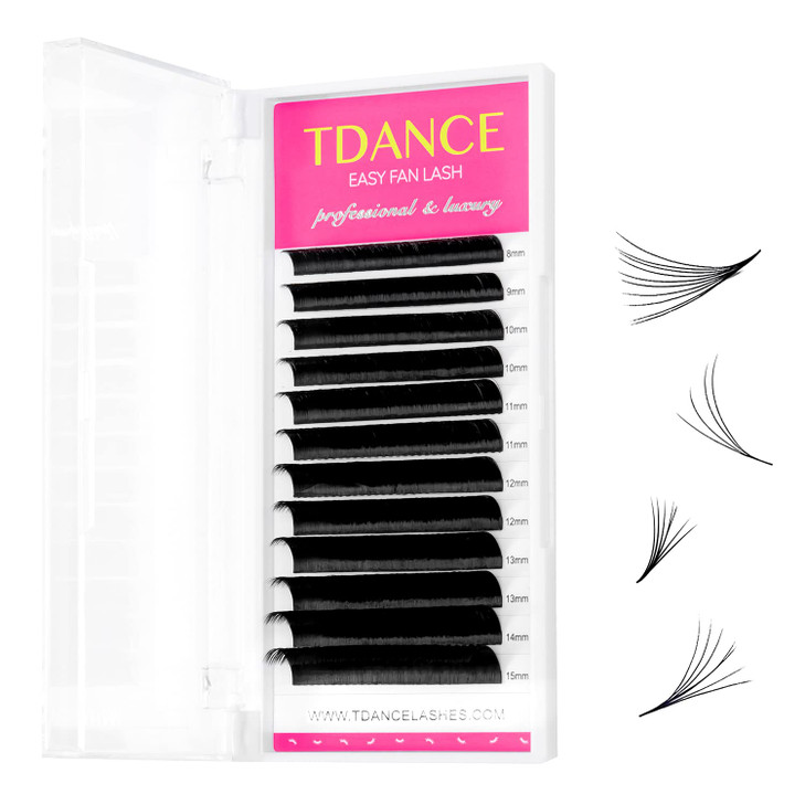 TDANCE Easy Fan Lash Extension Rapid Blooming Volume Eyelash Extensions C CC D DD J B L Curl 003012mm Thickness Easy Fan