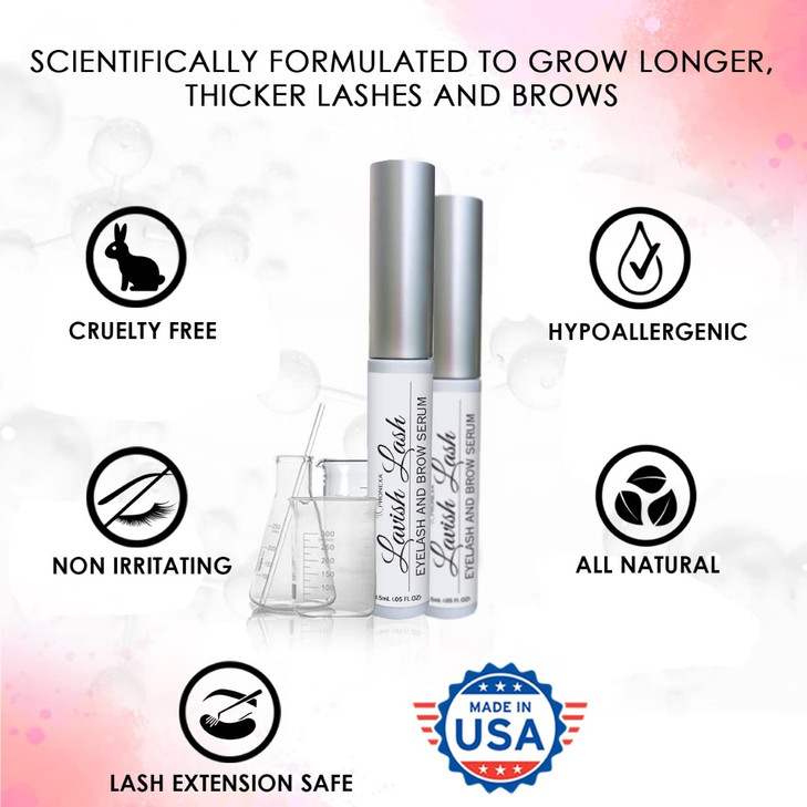 Pronexa Hairgenics Lavish Lash Eyelash Growth Enhancer Brow Serum with Biotin Natural Growth Peptides for Long Thick Las