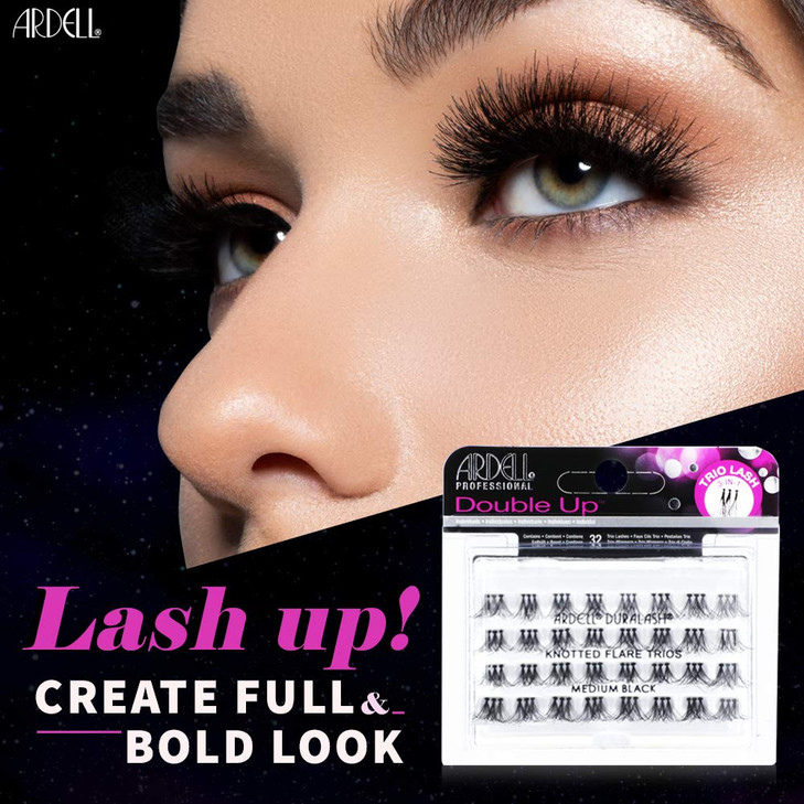 Ardell Double Up Individual Lashes Customizable DIY Lash Clusters Reusable False Eyelashes Eyelash Extensions 4 Pack