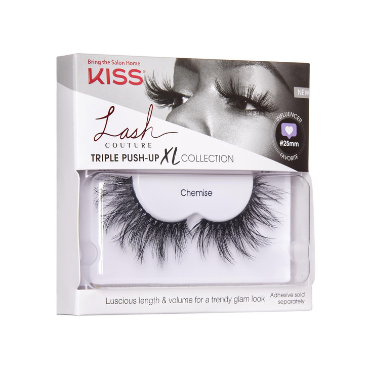 KISS Lash Couture Triple Pushup False Eyelashes Halloween 02 Includes Contact Lens Friendly Easy to Apply Reusable Strip