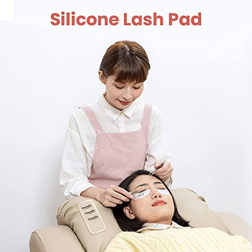 RONRONS 10 Pack Reusable Silicone False Eye Lashes Holder Pad Tray for Eyelashes Extensions Clear