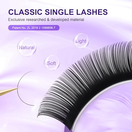 NAGARAKU Eyelash Extensions Individual Lashes 007mm C curl 9mm Classic Matte Black Soft Natural Professional 16 rows Bea