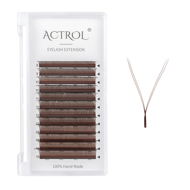 ACTROL YY Lashes Extension Professional Grade Brown 007mm D Curl 815mm Mix Volume Individual YY Eyelashes Extension Y Sh