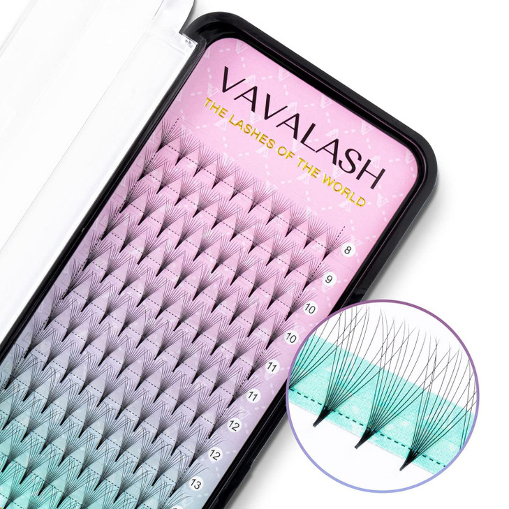 Eyelash Extensions 3D 4D 5D 6D 8D 9D 10D Thickness 00701 CD Curl Eyelashes Middle Stem Premade Fans Russian Volume Lash