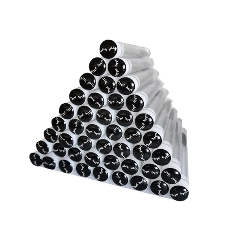 20 Pcs Disposable Mascara Brushes Diamond Eyelash Spoolies Makeup Brush Mascara Wand in Sanitary Tube Lash Supplies Blac