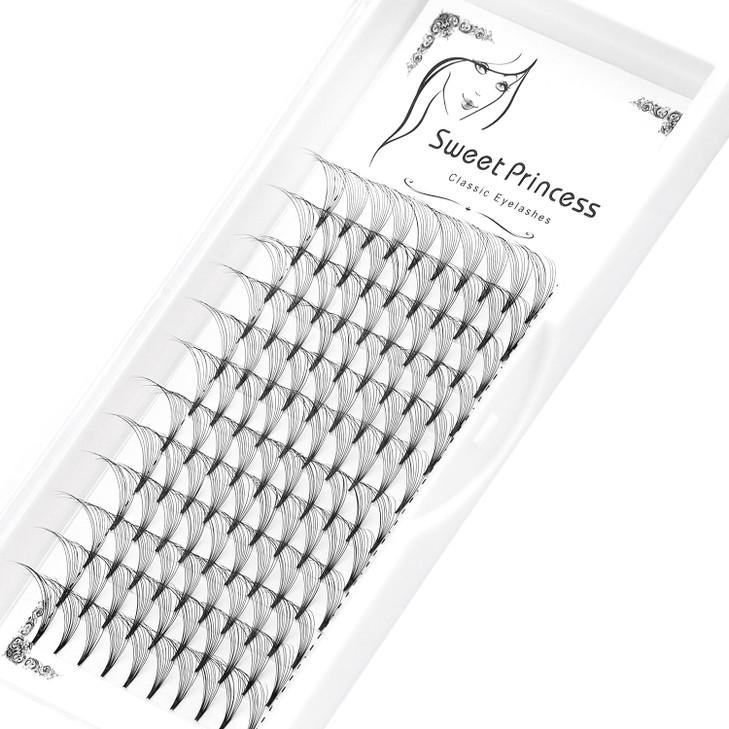 12rows120pcs 10D Premade Volume Fans Eye Lashes Extensions Thickness 007mm D Curl Black Soft Individual False Eyelashes