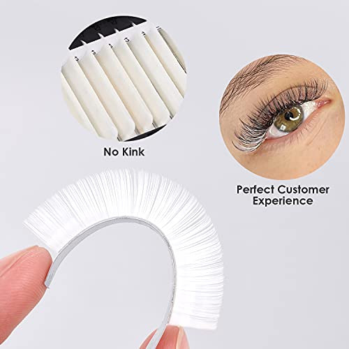Colored Eyelash Extensions Easy Fan 916mm Mix White D Curl Easy Fanning 007mm Self Premade Volume Lash Supplies