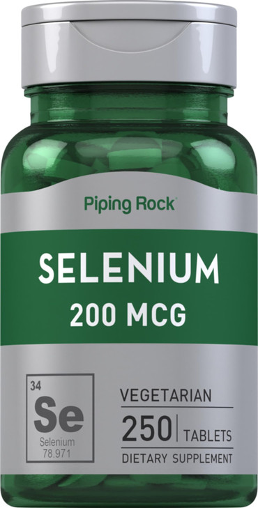 Piping Rock Selenium 200mcg Tablets | 250 Count | Vegetarian, Non-GMO, Gluten Free Supplement online at globaldelivered