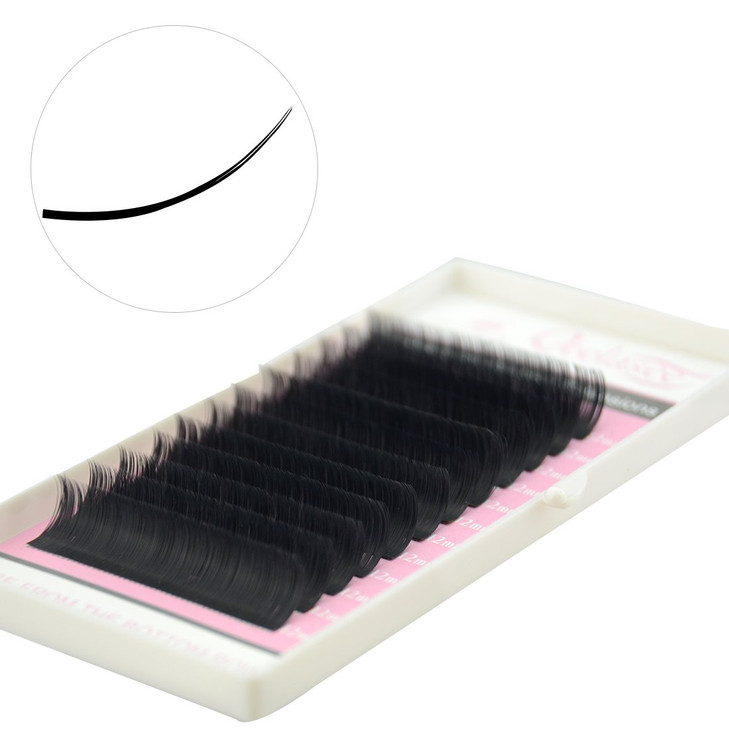 Qeelasee Ellipse Eyelash Extension 015 C Curl 14mm Flat Eyelashes False Mink Individual Eyelash Extension Professional S