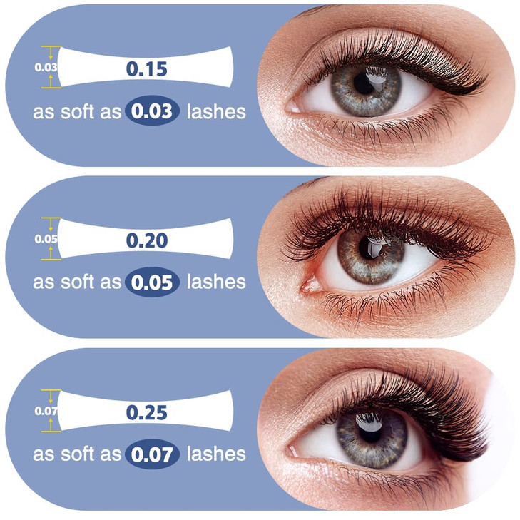 Qeelasee Ellipse Eyelash Extension 015 D Curl 15mm Flat Eyelashes False Mink Individual Eyelash Extension Professional S