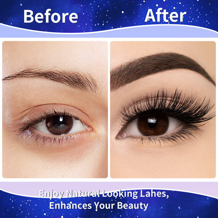 Magnetic Eyelashes and Eyeliner Kit Premium Magnetic Lashes 3D Natural Look with Eyeliner and Tweezers Lightweight Sweat