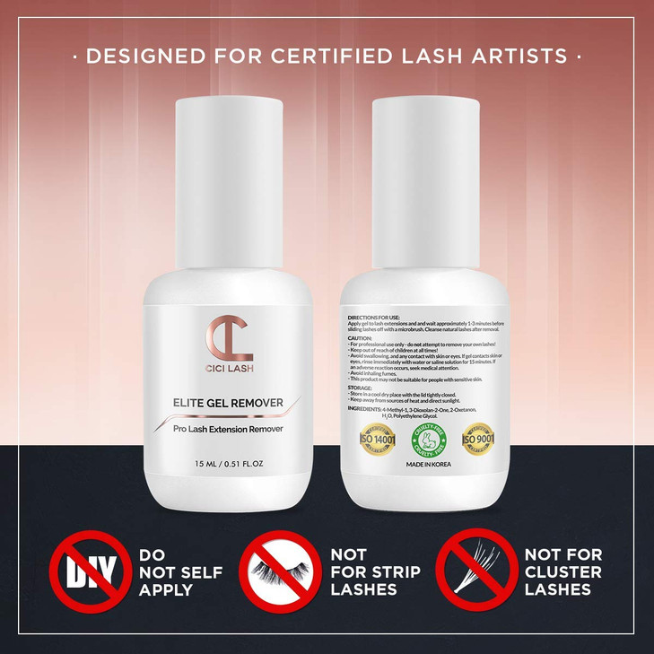 ELITE Eyelash Extension Remover Gel for Professional Lash Extensions Super Fast 60s and Easy to Control Perfect Eyelash