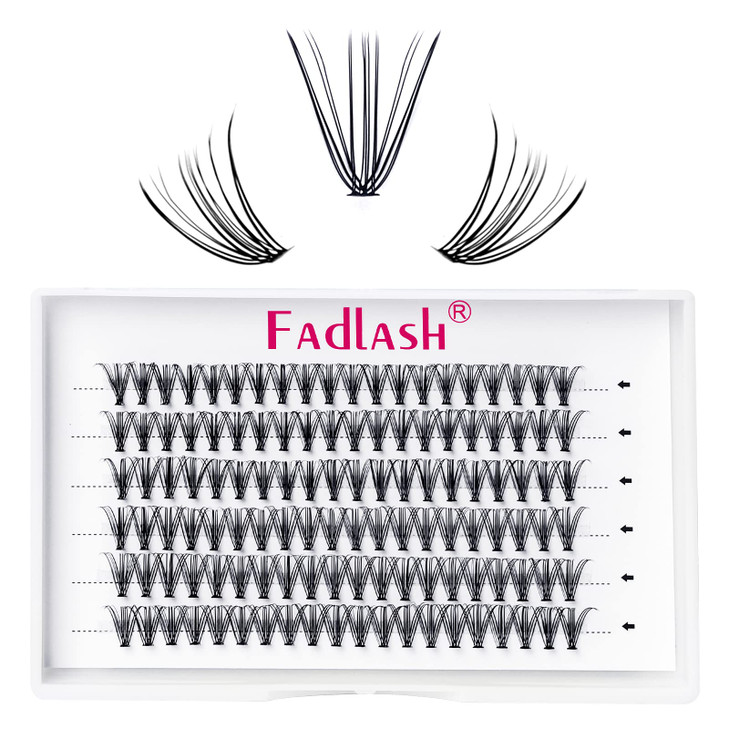 Lash Clusters Extensions 20D Individual Cluster Lashes Mixed Tray Black Mink DIY Eyelash Extensions and Under Eyelashes