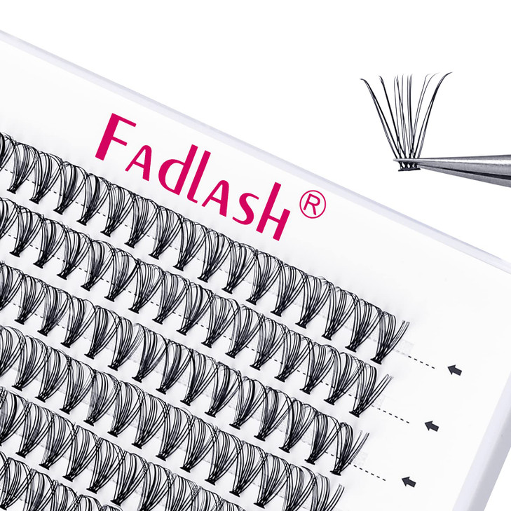 Lash Clusters Extensions 20D Individual Cluster Lashes Mixed Tray Black Mink DIY Eyelash Extensions and Under Eyelashes