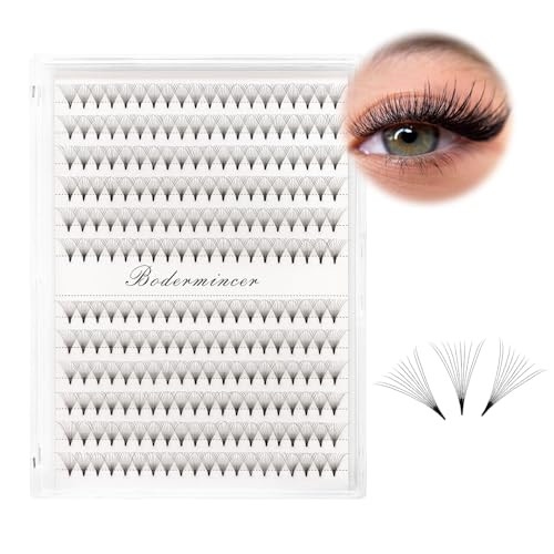 Dedila Short Stem Nature Long 10D Premade Fans Dramatic Volume Eye Lashes Extensions Thickness 007mm D Curl Soft and Lig