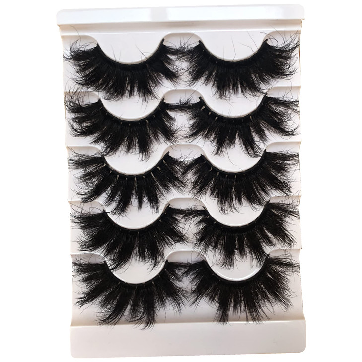 Gmagictobo False Eyelashes Fluffy 25MM Lashes Dramatic Faux 3D Mink Lashes Pack Long Thick Volume CrissCrossed Soft Fals