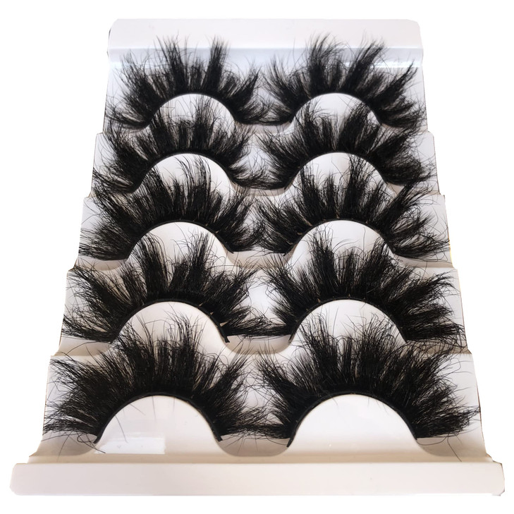 Gmagictobo False Eyelashes Fluffy 25MM Lashes Dramatic Faux 3D Mink Lashes Pack Long Thick Volume CrissCrossed Soft Fals