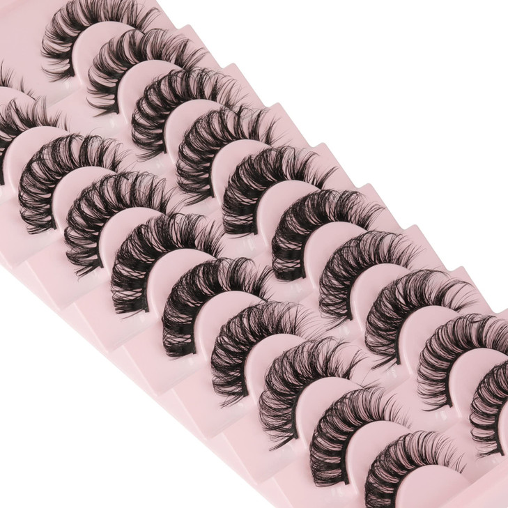 Eyelashes Russian Volume Strip Lashes 5 Styles Mixed Natural Wispy D Curly Mink False Eyelashes Look Like Extensions 10