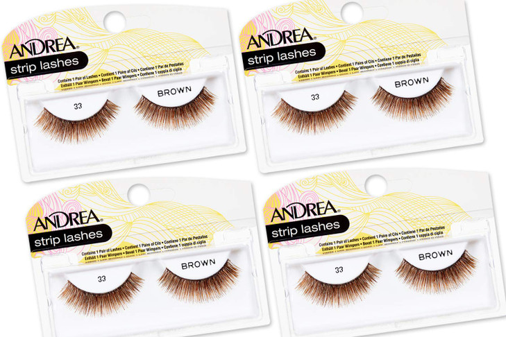 Andrea False Lashes Style 33 Brown 4 pairs