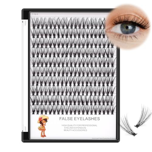 Bodermincer 200pcsPack C Curl 20 Root Thickness 007mm Professional Makeup Individual Lash Cluster Black Individual Clust