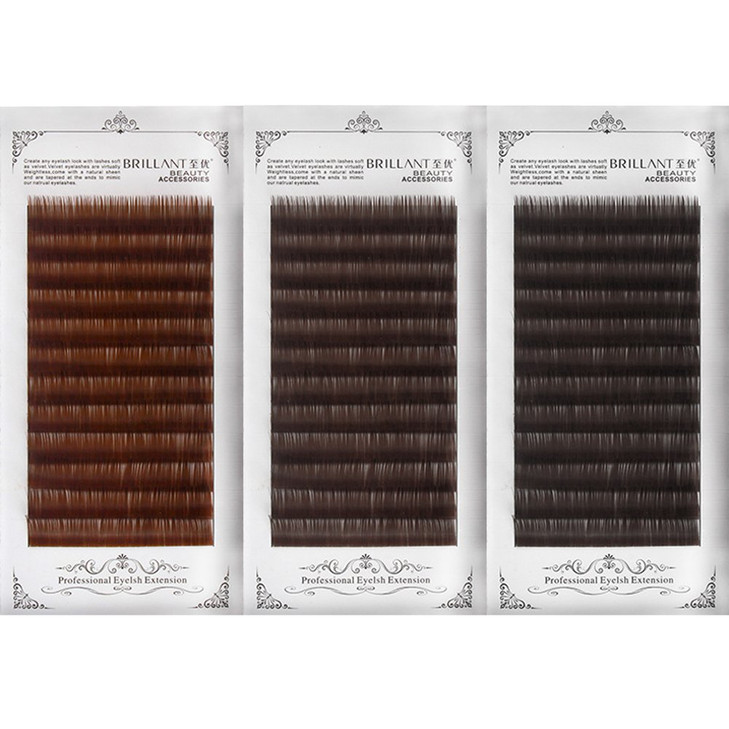 Scala Thickness 010mm C Curl Light BrownDark BrownBlackBrown False lashes Individual Eyelash Extension Natural False Eye