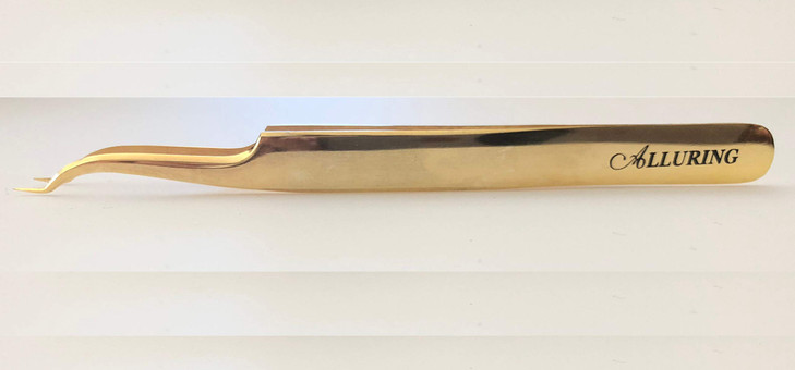 Alluring Gold Tweezers for Eyelash Extension for Volume Lashes 3D 5D 6D lashes