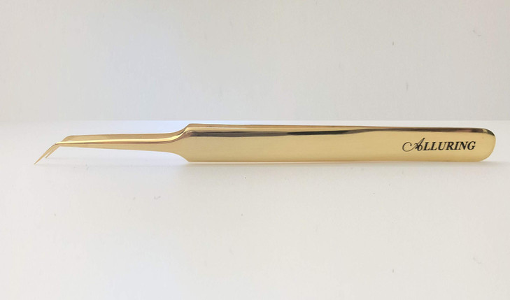 Alluring Gold Tweezers for Eyelash Extension for Volume Lashes 3D 5D 6D lashes