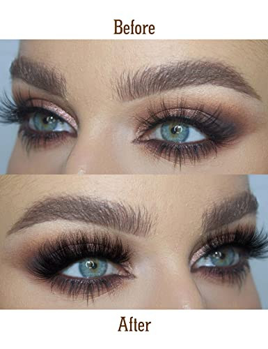 False Eyelashes Fluffy Mink Cat Eye Lashes Strip Pack 10 Pairs 18MM Wispy D Curl Fake Lashes That Look Like Extensions 8