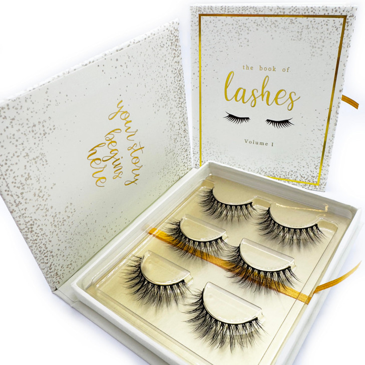 The Book of Lashes Volume 1 Reusable False Eyelashes Cruelty Free 3 Pairs