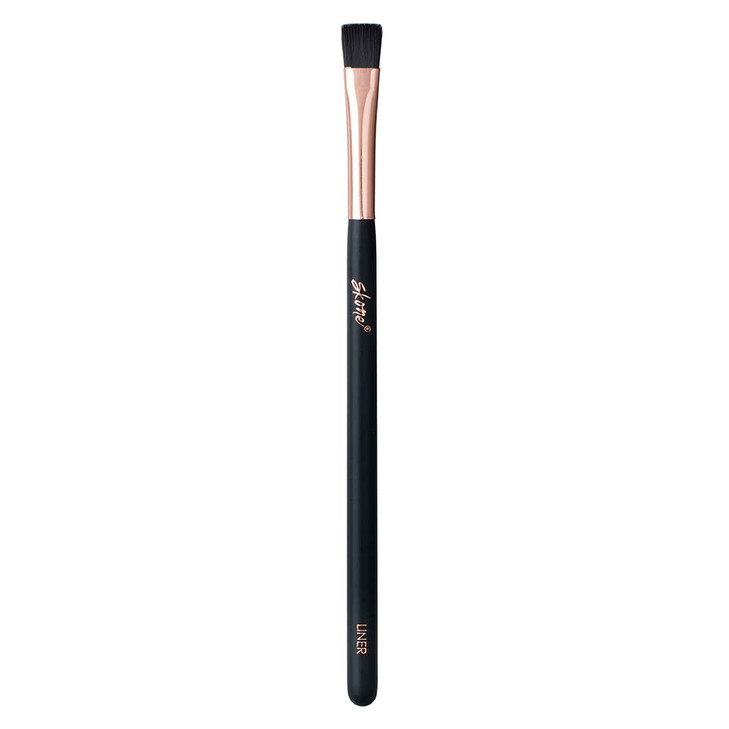 Skone Cosmetics Liner Makeup Brush Luxe Premium Rose Gold and Synthetic Black Liner Brush Used To Define Eyebrows Profes