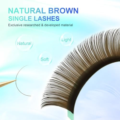 NAGARAKU Natural Brown Color Eyelash Extensions 015mm C curl 715mm Mix Tray Individual Lashes Classic Faux Mink Volume 2