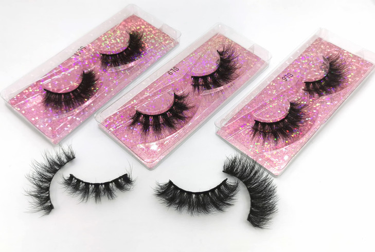 Ellazzle 20 Pairs Faux Mink Eyelashes Wholesale Lashes Pack Lashes Natural Look 16mm20mm False Eyelashes Pink