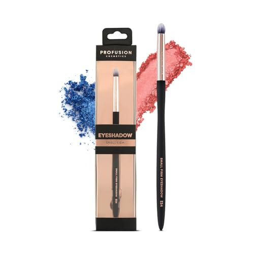 Profusion Cosmetics Small Firm Eyeshadow Brush Professional Eye Makeup Brush Eyeshadow Blending BrushDense Rounded Hair