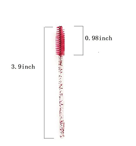 Pimoys 100 pcs Disposable Eyelash Mascara Brushes Wands Applicator Eyebrow Brush Makeup Kit Eyebrow Castor Oil Brush Mak