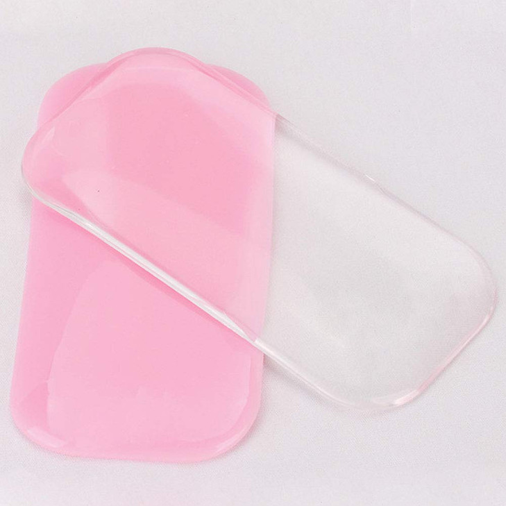 Teensery 4 Pcs Rectangle Eyelash Extension Pad Silicone False Lash Eyelash Stand Tray Holder Forehead Sticker for Eyelas